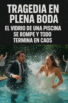 💔 Lo que sucedió en plena boda: el vidrio de una piscina se rompe durante una sesión de fotos y todo termina en caos
